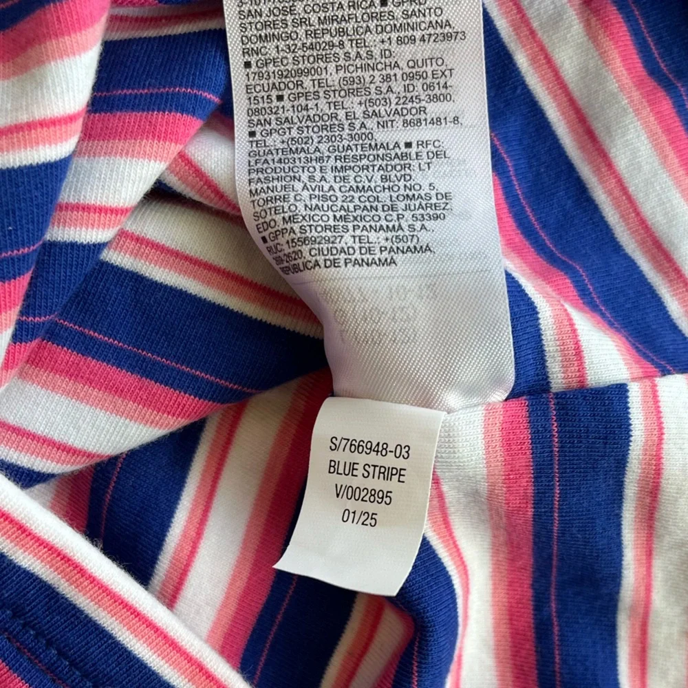 Old Navy Jersey Halter Top for Girls Blue Stripe Y2K Size Large